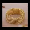 Band sieradenfactorische prijs topkwaliteit vergulde 18 k gouden ringen mode unisex sieraden DFF0740 drop levering 2021 rp8k1