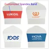 100 adet Dijital Baskı Sashes Şirketi Logo Tasarım Reklam Kumaş Spandex Sandalye Band Parti Otel Düğün Olay Dekorasyon Için