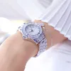 ES Mode 2021 Geneva Designer Dames Luxe Merk Diamond Quartz Gold Polshorloge Geschenken voor Vrouwen