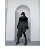 Asymetryczna pikowana kurtka Kobiety Parka Lace Up Fur Collar Płaszcz Designer Winter Fashion Płaszcz 210427