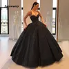 Black Ball Gown Quinceanera Dresses 2021 New Women Formal Party Night Evening Dress Spaghetti Straps Elegant Sequined Prom Dress