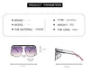 Diseñador de lujo para hombre, mujer, gafas de sol para hombre, marco grande, lente irregular, película de color, gafas de sol en 5 colores 23012 #