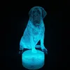 Anglish Mastive LED 3D Ночные Света Иллюзия Животные Лампы Изменение цвета Ночь на ночь для дома / Клуба / Украшение отеля