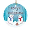 2021 Christmas Ornament Decoration Sign for Wreaths Home Xmas Tree Decor