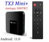 Android 11 TVボックスTX3ミニプラス4GB RAM 32GB AMLOGIC S905W2 2.4G / 5GデュアルWIFI 4K 60FPS LAN 100Mセットトップボックス2GB 16GB