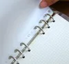 A6 Wyczyść dziurkowane kieszenie na notebooki 6 otworów zamek błyskawiczny Loose Leaf Torby PVC Frosted Notebook Organizuj Foldery Do przechowywania dokumentów