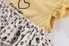 Mudkingdom Summer Baby Girl Dress Tiered Heart Cheetah Toddler Klänningar För Barn Ruffle Ärm Flickor Kläder Leopard Print Party 210615