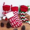 Noel çorap büyük xmas çorap dekorasyon kırmızı ve beyaz elkstocking yılbaşı süsleri ve parti aksesuar 4 G1119