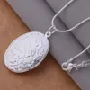 925 verzilverde strengen vrouwen ketting met Koreaanse mode populair patroon fotolijst kettingen