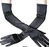 Klassische Erwachsene Handschuhe Hautoper / Ellbogen / Armband Stretch Satin Finger Lange Frauen Flapper Handschuhe Passende Kostüm GC737