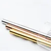 214*9mm 304 Colorful Stainless Steel Straw Reusable Drinking Straws Straight Metal Straw Tea Coffee Tools T500613