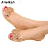 Women Sandals Summer Style Bling Bowtie Jelly Shoes Woman Casual Peep Toe Sandal Crystal Flat Shoes Size 35-40 TB 210413