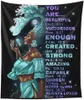 Halılar Afrikalı Amerikalı siyah kız duvar gobleni soyut galaksi kadın asma sanat21848806552551