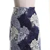 HiT Color Элегантная юбка для женщин Высокая талия Лоскутное кружево Урожай MIDI Bodycon Юбки Женская Весенняя Одежда 210521