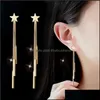 Stud Earrings Jewelry Fancy&Fantasy Fashion Long Tassel Earing For Women Gold & Sier Color Star Earring Wedding Jewlery Drop Delivery 2021 H