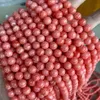 Natural Stone Chalcedony Rhodochrosite Round Loose Spacer Beads 15" Strand 6 8 10 12 MM Size For Jewelry Making Bracelets