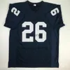 Пользовательский новый Saquon Barkley Blue College Slitwed Football Jersey XL Stuthed Добавить любой номер имени