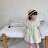 Baby Girls Bawełniana Pościel Cienka Śliczna Sukienka Koreański Styl Bez Rękawów Dresses 210508