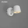 AISILAN LED Кмут спальня Dimmable Настенный лампы Гостиная Nordic Creative Chink Infinite Dimming Switch Настенный светильник 210724