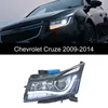 3 stilar för Chevrolet Cruze LED-strålkastare 2009-2016Headlights Cruze DRL Turn Signal High Beam Angel Eye Projector Lens