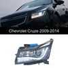 Chevrolet için 3 Stil Cruze LED FARLIŞI 2009-2016 Farlar Cruze Drl Sinyal Yüksek Beam Angel Göz Projektör Lens