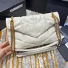 LouLou Puffer chmura torby na poduszki pikowany łańcuszek ze skóry jagnięcej Torba na jedno ramię Moda wszechstronny portfel damski z łańcuszkiem