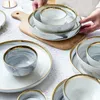 Dinnerware Sets 29/43-Pieces 4/6 Person Use Tableware Plates And Bowls Set Ceramic Dishes For Restaurant El
