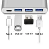 4 في 1 محول محور USB-C نوع المحاور USB 3.1 إلى 4-Port USB3.0 HD RJ45 شبكة إيثرنت نوع C محولات C ل MacBook الأجهزة الرقمية الأخرى