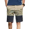 Pantalon Homme Patchwork Leaf Print Man Shorts Men's Casual Summer Fit Cargo Shorts Cotton Outdoor Wear estampado masculino 210527