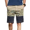 Pantalon Homme Patchwork Leaf Print Man Shorts Men's Casual Summer Fit Cargo Shorts Cotton Outdoor Wear estampado masculino 210527