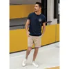 Kuegou 100% bomullskläder för män med kort ärm för modebrev Tshirt Summer Högkvalitativ topp Plus-storlek ZT-90067 210524