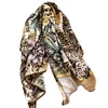Designer Square Silk Scarf 90 * 90cm Foulard En Soie Sac Silk Scarf Handrullade kanter Animal Print Scarves Q0828