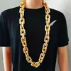 Chains Acrylic Necklace Bulky Hip Hop Thick Large Gold Chain Goth Style Men Women Jewelry Gifts Halloween Plastic Accessories Rock224P