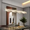 Luxus Led Kristall Esszimmer Kronleuchter Kreatives Design Bar Hängen Beleuchtung Moderne Küche Insel Cristal Lampe Hause Deocr Glanz