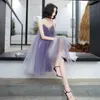 Sukienki imprezowe fioletowe eleganckie sukienkę wieczorową żeńska bajkowa fantasy las pływający przędza Bankiet Krótki luksus Prom A253