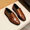 Fashion Man Dress Shoes Triangle Casual Designer Party Loafers Businessmen Formal Shoe Anti-Slip Sole