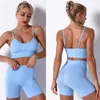 Nieuwe Vrouwen Sportpakken Fitnbra Gym Kleding Hoge Taille Leggings Seamlyoga Set Crop Top Workout Sportwear Active Wear Outf X0629