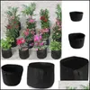 Suprimentos Pátio, Gramado Home GardenRound Tecido Planta Bolsa Raiz Grow Bag Aeração Vasos Recipiente Jardim Plantadores Pots Gota entrega 2021 Dopb