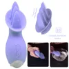 Mini Vibrators Sex Tongue Licking Toys for Women Pleasures Small Vibrator With 10 Speed Waterproof bathroom Clitorals stimulator Nipple Couples Gift(Purple)