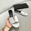 2023 lyxdesigner Herr Damtofflor Sandaler Skor Slide Sommar Mode Breda Platta Flip Flops Med Box Storlek 35-42