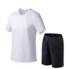 Повседневная дышащая спортивная одежда летние ледяные SLIK Mens Sets Touchsuit Быстрая сухой фитнес футболка + шорты 2 шт. Набор мужских спортсменов