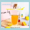 Other Drinkware Kitchen Dining Bar Home Garden 500Pcs Clear Drink Pouches Bags Zipper Standup Plastic Drinking Bag St With Holder Recl