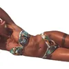 Costume da bagno a fascia senza spalline con stampa leopardata bikini brasiliano push up costumi da bagno sexy tanga biquini 210629
