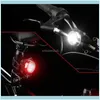 aessoriesサイクリングスポーツアウトドアバイクライトascher USB充電式ライトセット、スーパーブライトフロントヘッドライトとリアLED自転車ライト、65