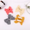 Girls Hair Accessories Baby Hairclips Bb Clip Barrettes Clips Children Kids Satin Bow Hairpins Flower Cloth Plaid Cute Bowknot