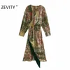 Kobiety Vintage Cross V Neck Totem Kwiat Drukuj Kimono Sukienka Kobieta Batwing Rękaw Tassel Edge Vestidos Chic Dresses DS4531 210420