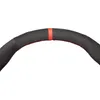 Pokrywa kierownicy ręcznie zszyty czarny zamsz czerwony marker miękki samochód dla Fiesta 2012 2013 2014 2021