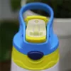 DIYの子供ストレートSippyカップマグカップ12オンス昇華キッズウォーターボトルタンブラーブランクステンレス鋼二重壁真空絶縁タンブラーフリップトップボトル