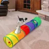 Chat Tunnel Pliable Jouet Intérieur Extérieur Kitty Jouets pour Puzzle Exercice Cacher Formation 2 Trous Jouer Tubes Fournitures Pour Animaux BT6759