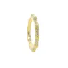 Pure 925 sterling silver material with cz paved bamboo shape stack finger rings whole for women fine jewelry